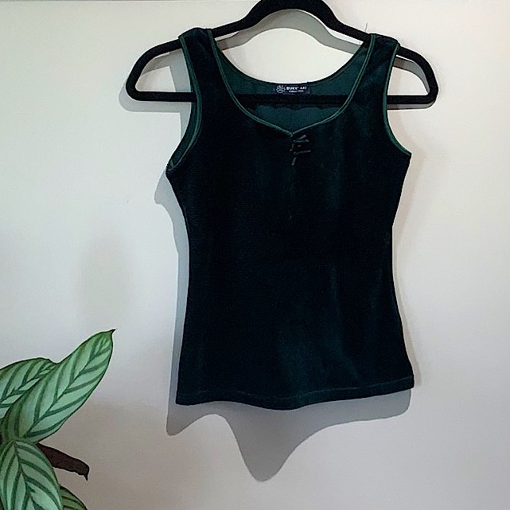 Emerald Green Velvet Tank